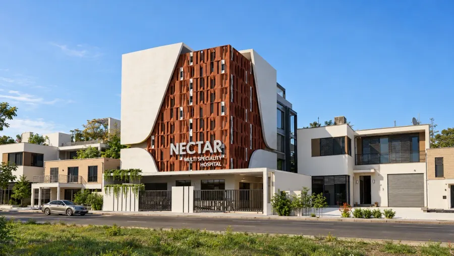 Nectar Multi Speciality Hospital, designed by D'tone